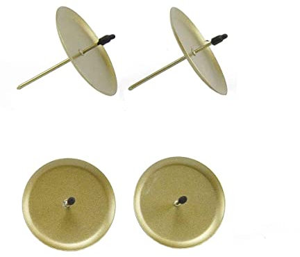 Inge-glas Kerzenstecker Kerzenhalterung Adventskranz Kerzenhalter Stecker DIY Kerzen (Champagner matt 4 STK 6cm)