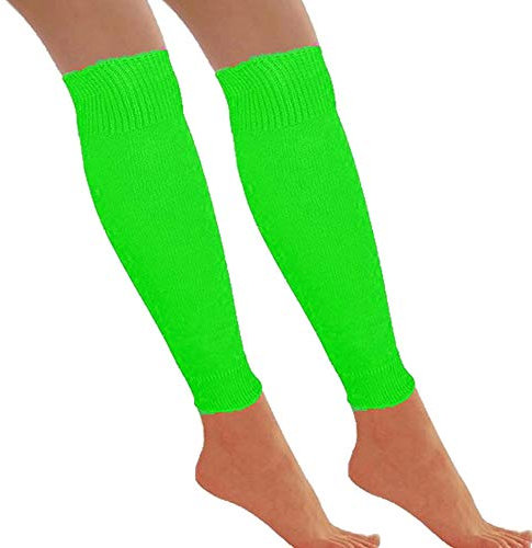Neon Leg Warmers Dance Party 80s - Retro Fancy Dress Accessory (Green)