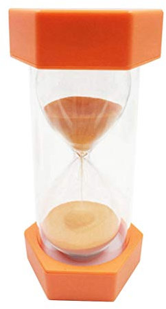 20 Minuten Sanduhr Timer Kreative Dekoration Kleine Hexagonal Sanduhr Timer Kinder Spielen Spielzeug Geschenk (Orange)