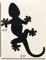 Retractable Screen Door Decals (Stickers) - 5 per Package - Keep Children Safe - Alert Birds, Dogs, Kids - Warn, Protect, Window Safety - Gecko (Black)