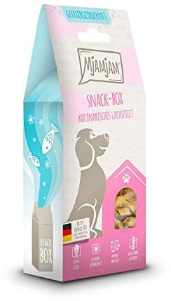 MjAMjAM - Premium Katzensnack - Snackbox - kulinarisches Lachsfilet, 1er Pack (1 x 100 g), naturbelassen ganz ohne synthetische Konservierungsstoffe