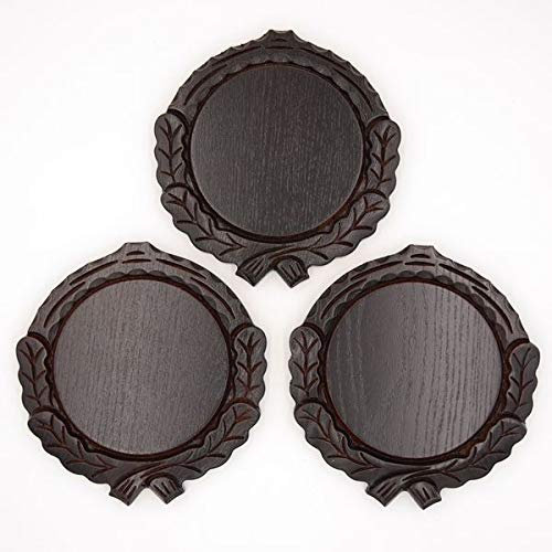 GTK - Juego de 3 placas de cuña talladas oscuras AF de 14 cm, tablas de cuña, tablas de arma para trofeos
