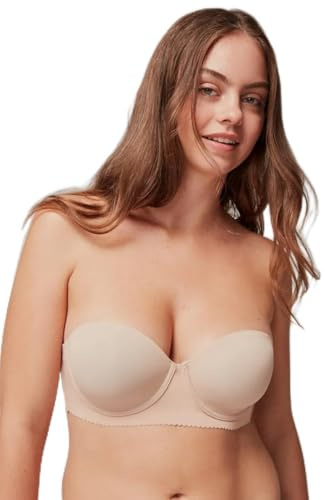 GISELA Abnehmbarer BH mit Reifen und Schaumstoff, Braun (Piel), 95 cm