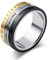 Banemi Herren Ring Hand, CEM Schmuck Herren Edelstahl Kalender Wahre Farbe Geburtstagsfeier Geschenke Ringe Größe 62 (19.7)