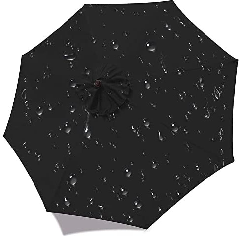 Toile de Parasol pour 8 Baleines 3m Exentré Parasol de Patio - Universel Auvent de Rechange -Housse de Rechange Parasol pour Jardin, Terrasse, Cour, Plage, Piscine Toile 180 Gr/m2, 30+UV Imperméable