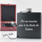 KDO MAGIC - Flasque alcool personnalisé - Flasque de poche personnalisable avec un prénom - 175ml - Couleur noir - Idée cadeau pour fête des pères, anniversaire, retraite et noël