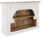 WOMO-DESIGN Kommode Almada 90x122x41 cm Weiß-Natur geschnitzte Mangoholz Massiv Sideboard 2 Staufächer Vintage Shabby Chic Unikat handgefertigt Beistellschrank Holzschrank Flurschrank Schrank Anrichte