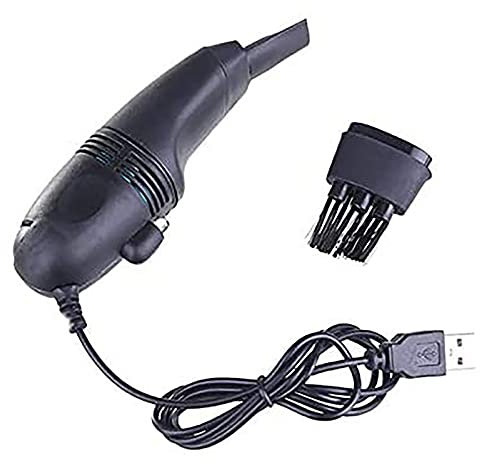 Lodokdre USB Mini Aspiradora Aspiradora Teclado Herramienta PC Portátil Ordenador Oficina Kit de Eliminación Herramienta de Limpieza de Computadoras Negro