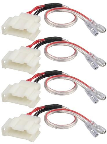 RED WOLF Door Speaker Wiring Harness Adapter Select for VW Volkswagen 1999-2019 Golf/Beetle/Passat, 1999-2016 Jetta Aftermarket Car Door Speaker Wire Cable Plug 4 PCS