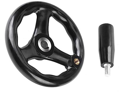 Volantino, Volantino in Bachelite, Volantino a Manovella, Volantino Girevole, 3 Razze Volantino, Volantino per Fresatrice, Volantino Rotondo da 12x100 mm con Impugnatura, Per Macchine per Fresatrici