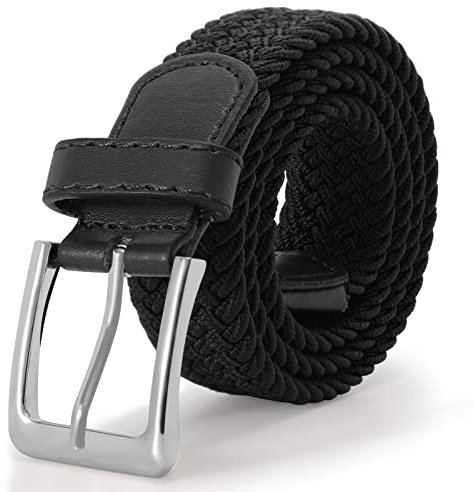 XZQTIVE Gürtel Kinder Stretchgürtel für Mädchen und Jungen, schwarz, 85cm