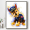 Ma Little Canv Dekoposter für Kinderzimmer, Mädchen oder Jungen, Paw Patrol | ohne Rahmen, 30 x 40 cm (Chase)
