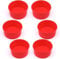 VicBou Silicone Cake Mould,Non-Stick Muffin Baking Tray,Cupcake Round Baking Pan for DIY Cakes, Chocolate Cakes,Mousse Bread(6PCS)