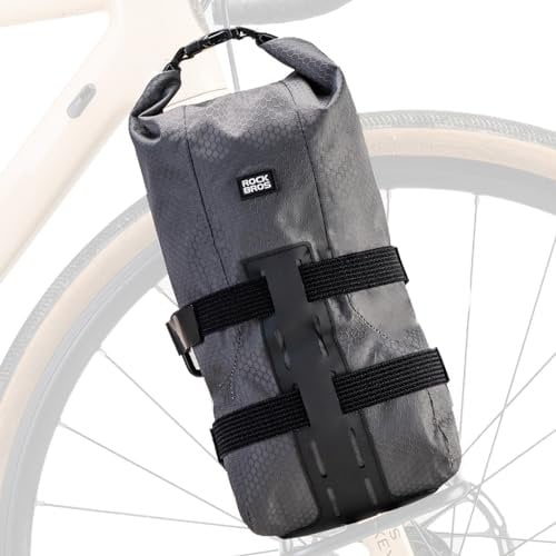 ROCKBROS Sacoche de VéLo Avant, Sacoche de Porte-Bagages Avant 2,7 L, Sac Avant pour VéLo Gravel, Bikepacking Cyclisme Etanche pour VTT, VéLo de Course, Gravel