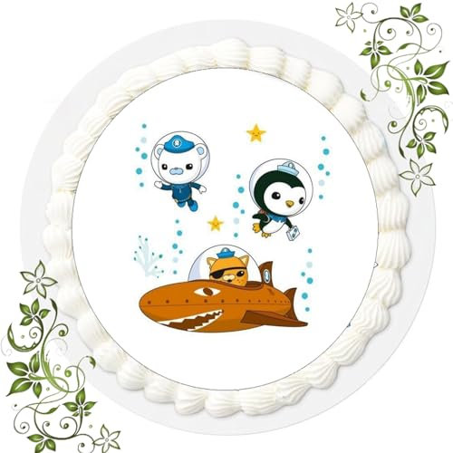 FONDANT Tortenbild, Zuckerbild mit Motiv, Essbares Foto für Torten, Tortenbild, Tortenaufleger Ø 20cm FONDANT Die Oktonauten Nr. 12