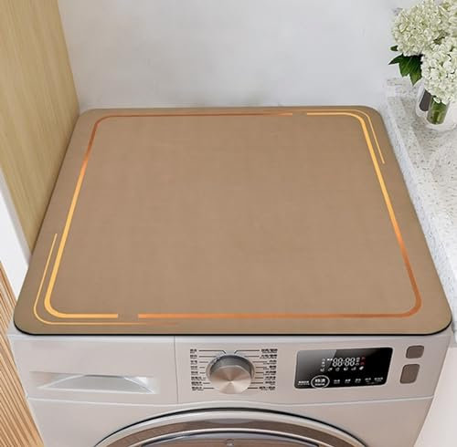 Protector Superior De Lavadora,Fundas Para Lavadoras/Secadora Protector Cubierta Superior,Fundas De Lavadorantideslizantes,Estera Protectora Superior De Lavadora, secadoras A,40x40cm