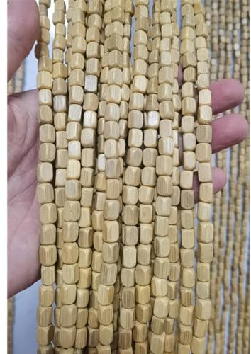 LRYELWA Hanging Bamboo Beaded Curtains String Bead Curtain for Doorways,Wooden Beads Door Curtain Screen,Living Room Partition Decoration,Width x Height (Wood,81 Strands 80cm x 200cm)