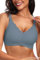 Vertvie Bras for Women Non Wired Seamless Wireless Push Up Bra Comfort Support Full Coverage Bralettes Scalloped Padded Sports Everyday Bra (Grey Blue,M)