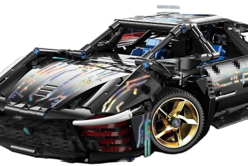 JUCYJULY Technik Sportwagen Bausteine Set für Ferrari Darth Warrior, 1272 Klemmbausteine Auto Bausatz Supersportwagen Modellbausatz, MOC Car Rennwagen Modellauto Spielzeug Geschenk Erwachsene Kinder