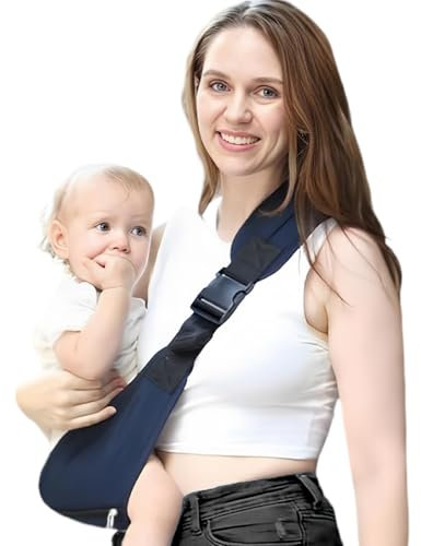 NJCXOLA Porte-bébé, porte-bébé à chargement frontal, respirant, bretelles réglables, adapté aux bébés et aux enfants - Bleu Marine