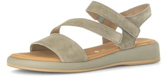 Gabor Damen Sandaletten, Frauen Sandalen,Moderate Mehrweite (G),Sommersandalen,bequem,flach,Sommerschuhe,Freizeitschuhe,Schilf,40.5 EU / 7 UK