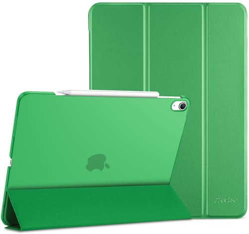 ProCase Hülle für iPad Air 13 Zoll (M3/M2 2025/2024), Dreifache Schutzhülle Case für 13 iPad Air M3 2025/ M2 2024, Dünn Leicht Smart Cover mit Translucent Frosted Rückhülle -Grün