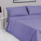 LARA MORADA - Set Completo Lenzuola Una Piazza E Mezza, 100% Cotone, Made In Italy, Tinta Unita, Per Letto 1 Posto E Mezzo, Lilla