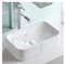 Lavabo de baño con Textura de mármol, Lavabo de cerámica Rectangular de 18,9 x 11,6, Lavabo de cerámica Blanca sobre encimera, para Lavabo, Mueble de baño, Lavabo, tocador