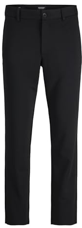 Jack & Jones Chino Hose Herren Regular Fit – Chinohose Männer aus Recyceltem Polyester – Klassische Performance Pants Herren Hose mit Stretch, Mid Rise, Umschlag-Saum