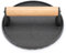 M.J COMFY-LIFE Cast Iron Press 7 Inch Round Grill Press for Kitchen Nonstick Heavy Duty Burger Weight Press with Wooden Handle for Bacon Burger Steak
