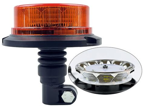 Hooma LED Rundumleuchten Traktoren Orange, 3 Betriebsmodi, 12V/24V, IP65 wassergeschützte Warnleuchten für Landmaschinen, konform mit ECE R65 und R10 24 Leds