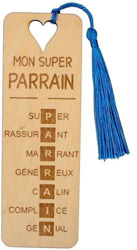 ERNESTINE - Marque-page Parrain scrabble - Idée cadeau Parrains - Annonce grossesse originale - demande marraine original personnalisé - cadeaux de Noël anniversaire fête baptême communion