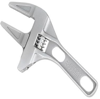Multifunctional Adjustable Spanner Wrench,6-68mm Opening Wide Jaw Spanners,with Short Handle Bathroom Spanner Nut Hand Tool Repair Tool for Bathroom Kitchen.