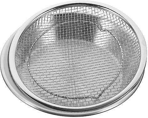 HOLIDYOYO Plato Inoxidable para Frituras Rejilla Filtrante 2 Piezas Bandeja Escurridora para Aceite Utensilio de Cocina para Servir Comida para Aperitivos y Postres