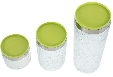 Zerodeko 3stücke Luftdichte Glasbehälter Zum Aufbewahren Großer Vorratsgläser Aus Mit Versiegelten Deckeln Küchendosen Lebensmittel