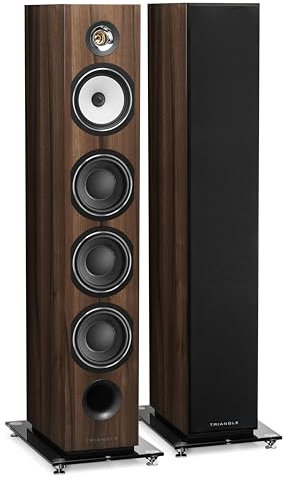 TRIANGLE – Hi-Fi-Standlautsprecher Australe EZ – 3-Wege – Belastbarkeit 150 W – Wirkungsgrad 92,5 dB/W/m – Vielseitig für Musik und Heimkino – 200 x 1130 x 370 mm – Kastanie (Paar)