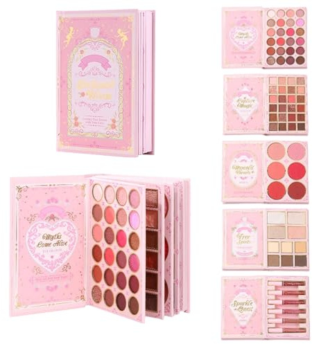 Makeup Palette – 70 Farben Lidschatten-Set, lang anhaltende Pigmente, und schimmernd, Blendable Professional Makeup Kit für Fotografie, Reife Haut, Reisen, Datum, Nacht, 120 g + 1,5 ml