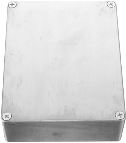 Aluminium Projektbox für Gitarreneffekte und Fußschalter, Silber | Aluminium Druckguss, Sichere Hülle, Kompakte Größe, für Selbstgemacht Elektronik und Zuhause, Modern