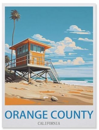Jigsaw Puzzles 1000 Pieces，Orange County California，Paper Children Games Educational Toys（26x38cm）-EF2