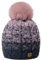 MFAZ Morefaz Ltd Damen Herren Winter Beanie Strickmütze Mütze Wurm Fleece Bommel Fashion SKI (Dark-Grey Pink)