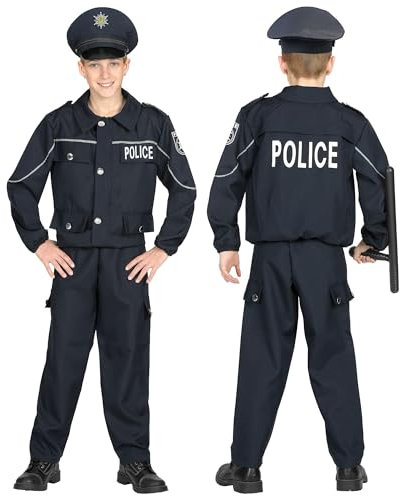 W WIDMANN MILANO Party Fashion - Kinderkostüm Polizist, Uniform, Gesetzeshüter, Wachtmeister, Faschingskostüme