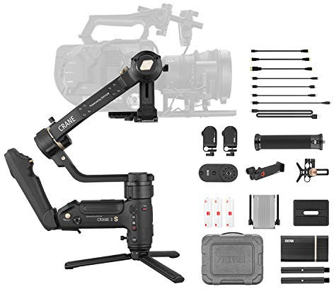 ZHIYUN Crane 3S Pro Stabilisateur de caméra Portable 3 Axes pour appareils Photo Reflex numériques et caméscopes (avec Emballage Pro)