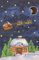 Besinnliche Adventskalenderkarten 4 Karten Grußkarten Goldprägung Kunstkarte Weihnachtskarte Adventskalender Frohe Weihnachten Weihnachtsmann Winter