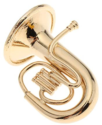 Sharplace 1/12 Puppenhaus Tuba Musikinstrument Modell für Die Dekoration