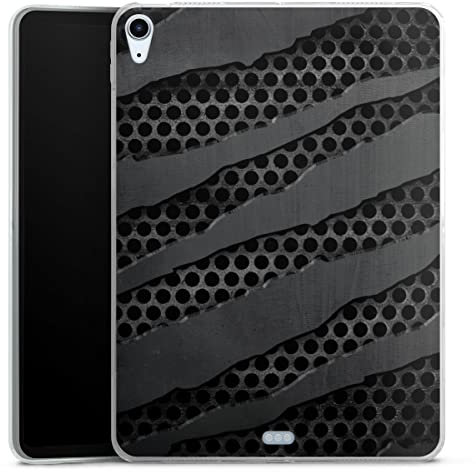 DeinDesign Silikon Hülle kompatibel mit Apple iPad Air 2020 (2020) Case Tablet Hülle Kratzer Carbon Muster