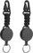 Vicloon Llavero Retráctil, 2 pcs Mosquetón de Carrete de Tarjeta, Llavero Retráctil Resistente, con 60cm de Alambre de Acero Cuerda, Hebilla de Olécranon