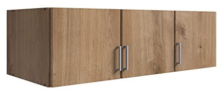 möbelando Schrankaufsatz Click aus Spanplatte in Plankeneiche-Nachbildung. Abmessungen (B/H/T) 135x40x58 cm