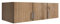 möbelando Schrankaufsatz Click aus Spanplatte in Plankeneiche-Nachbildung. Abmessungen (B/H/T) 135x40x58 cm