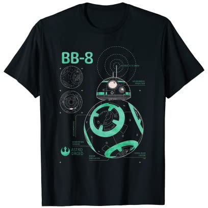 Star Wars BB-8 Astro Droid Blueprint T-Shirt