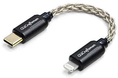 GUCraftsman OTG Kabel iOS zu Typ C/USB C Kopfhörerverstärker Kabel für FiiO BTR5 Q1 Q3 Q3s Qudelix 5K xDuoo Link2 XD-05PLUS E1DA für iPhone iPad iPod Touch